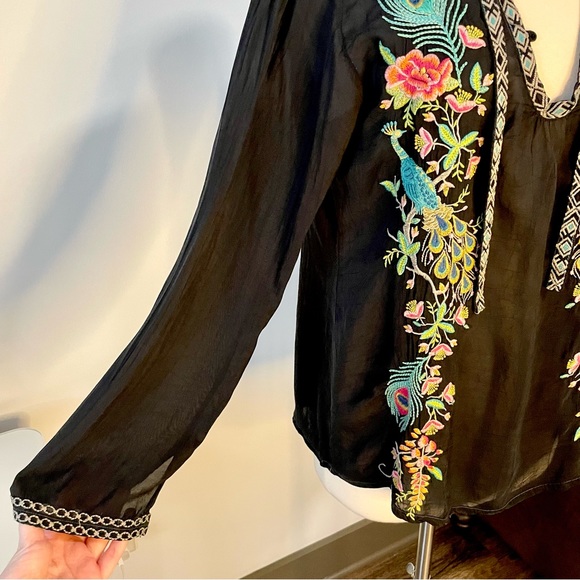 Johnny Was Embroidered Bohemian Blouse - Picture 5 of 12
